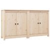 vidaXL 2x Solid Wood Pine Sideboards Side Cabinet Cupboard Home Organiser