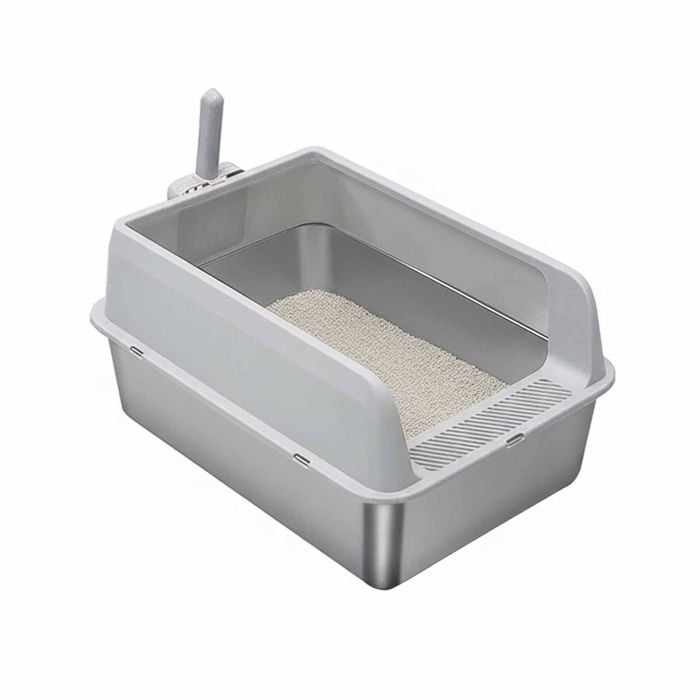 P&P Stainless Steel Cat Litter Pan With Scoop