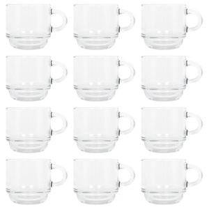 LAV Cozy Stacking Glass Espresso Cups - 90ml - Pack of 12