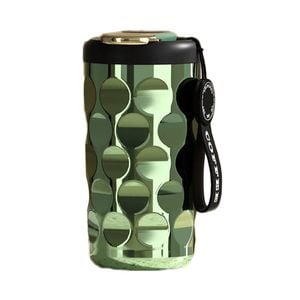 Catzon Portable Coffee Mug 410ml with Temperature Display Leakproof-Green