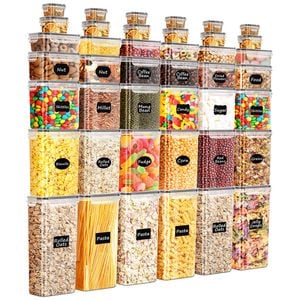Zuni Dry Food Canisters With Lids Plastic Leak-proof Canisters 42 Pcs