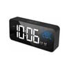 TODO Digital Alarm Clock Large Display USB Rechargeable - Black