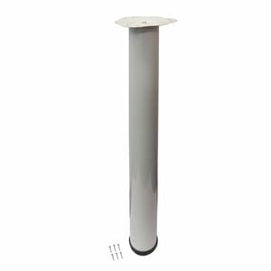 Adoored 60 x 710mm White Round Adjustable Table Leg