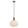 Cla Lighting Papel Interior Pleated Dome Glass Pendant Light Opal Opaque Glass