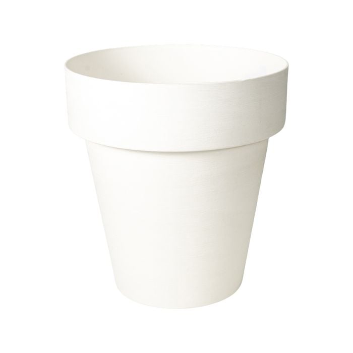 RESPECT 40cm White Time Planter With Wheels