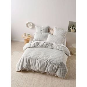 Linen House Queen Ferrara Cornflower Quilt Cover Set - Blue