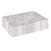 Argon Tableware Marble Serving Boards - 30 X 20cm - Set Of 6 White Rectangular Board Solid Worktop Protector Mat Serving Platter
