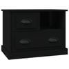 vidaXL Bedside Table Nightstand Lamp Stand Bedroom Storage Side Cabinet Black
