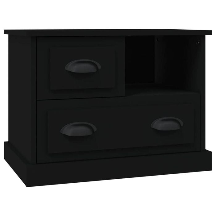 vidaXL Bedside Table Nightstand Lamp Stand Bedroom Storage Side Cabinet Black