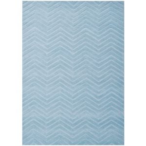 Handmade  Chevron Wool Rug-6428-LT. CYAN-190x280cm