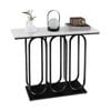 Costway Console Table Faux Marble Entryway Table Side Table Heavy Duty