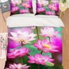 3D Blooming Lotus 399 Bed Pillowcases Quilt King Single Size