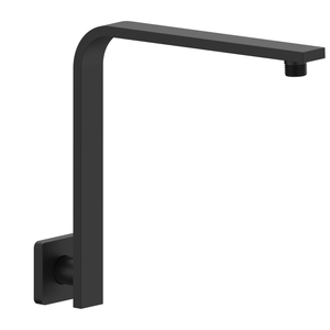 Mondella Black Matte Rococo Curved Shower Arm