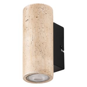 Brilliant Travertine Look Wall Light