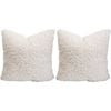 2PK LVD Cushion Curly White Decorative Home/Lounge Bedroom Decor 45x45cm