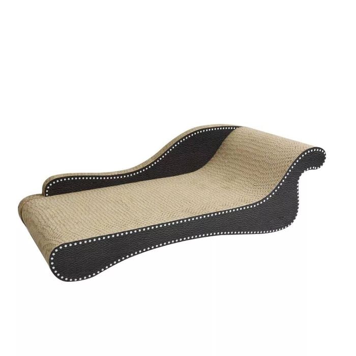 Zodiac 24.5x50cm Scratcher Pet Cat Beach Chair - Black