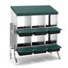 I.pet Chicken Nesting Box Roll Away Metal Nesting Box Wall Mounted 6 Holes Green