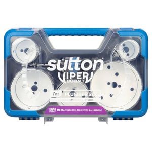 Sutton Tools 44-111mm Bi-Metal Viper Cobalt Plumber Holesaw Set 7 Piece