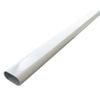 Italio 1.8m White Oval Wardrobe Rail With Brackets