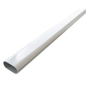 Italio 1.8m White Oval Wardrobe Rail With Brackets