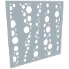 ProtectorAl 300 - 1200 x 300 - 1200mm Silver Matt / Gloss White Bubbles Unframed Composite Deco Panel