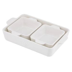 Ladelle Essentials White Set Of 3 Baking Dishes
