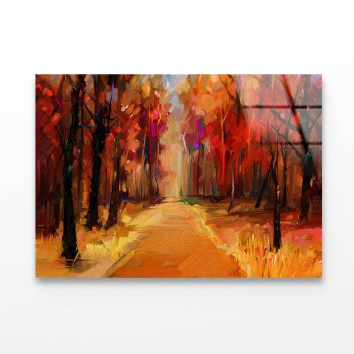Oil Painting Colorful Autumn   Print 100% Australian Made 50 x 40cm  (Acrylic)