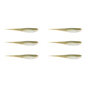 2x 3PK of 7 In Rapala Crush City The Jerk Soft Plastic Minnow Lures - Glowshad