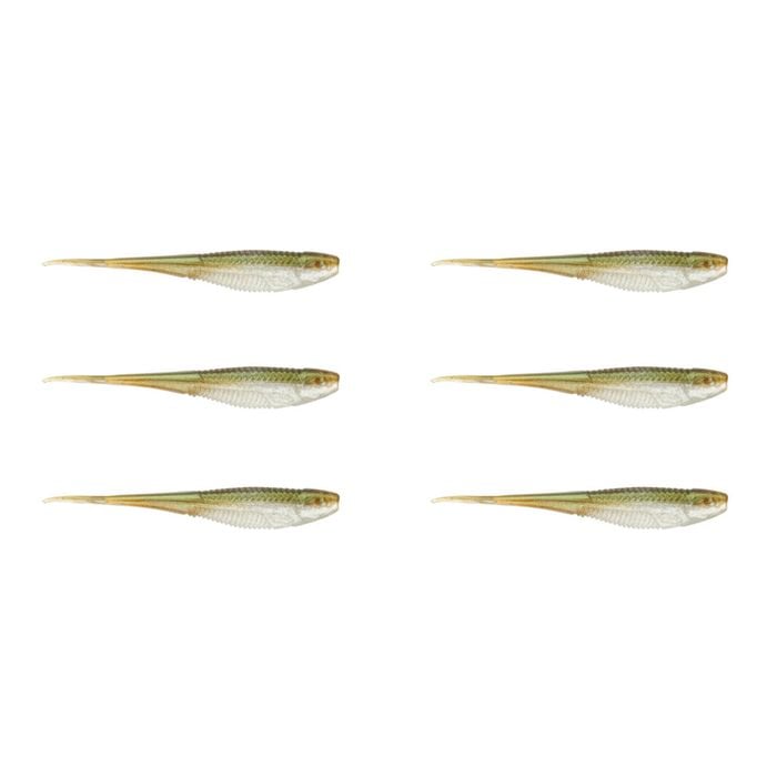 2x 3PK of 7 In Rapala Crush City The Jerk Soft Plastic Minnow Lures - Glowshad