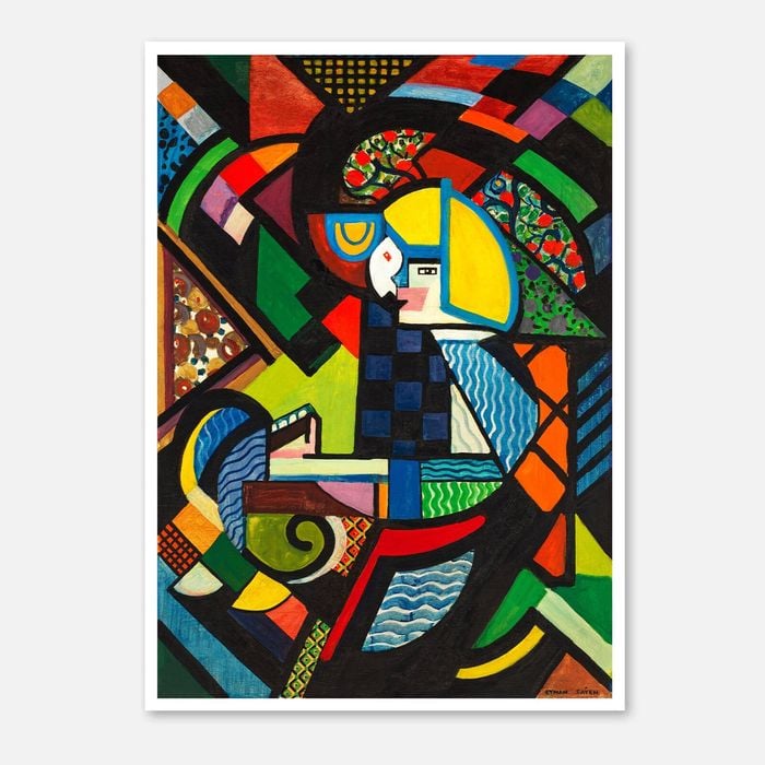 Galrie Vibrant Abstract Geometric Art Print by Eytan Saban – Colorful Wall Decor, Poster Only, A3 30 x 42cm (12 x 16inch)