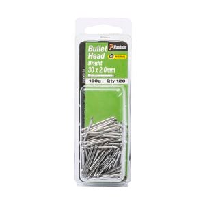 Paslode 30 x 2.0mm 100g Bright Steel Bullet Head Nails - 120 Pack