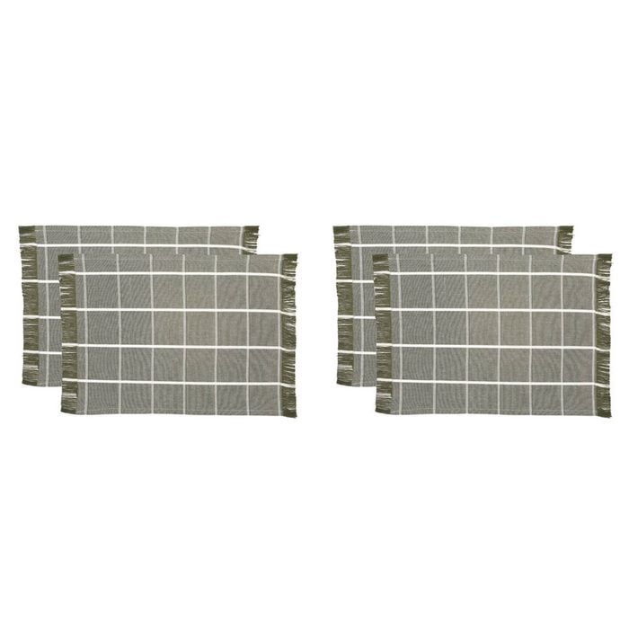 2x 2pc NF Home & Entertaining Essentials Greenland Placemat 33x45cm Solid Olive