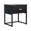 Homestar Fore Bedside Nighstand Side Table W/ 1-drawer - Black