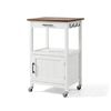 Lauft White Rolling Kitchen Island Trolley | Modern Mobile Kitchen Cart