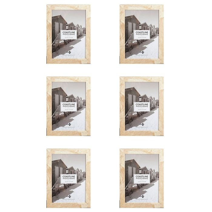 6PK Unigift Coastline Home Photo/Picture Frame A4 Assorted