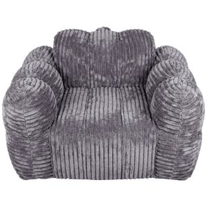 Ufurniture Large Bean Bag Chair With Backrest Corduroy Sofa High-resilience Stuffed Floor Sofa Lounger Grey