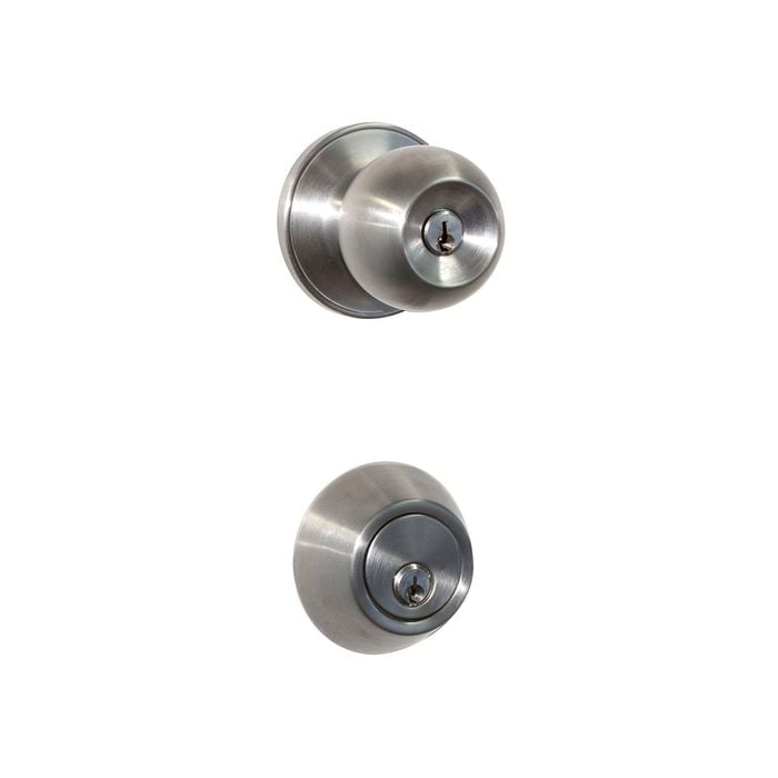 Sylvan Stainless Steel Quest Entrance Knob And Deadbolt Set
