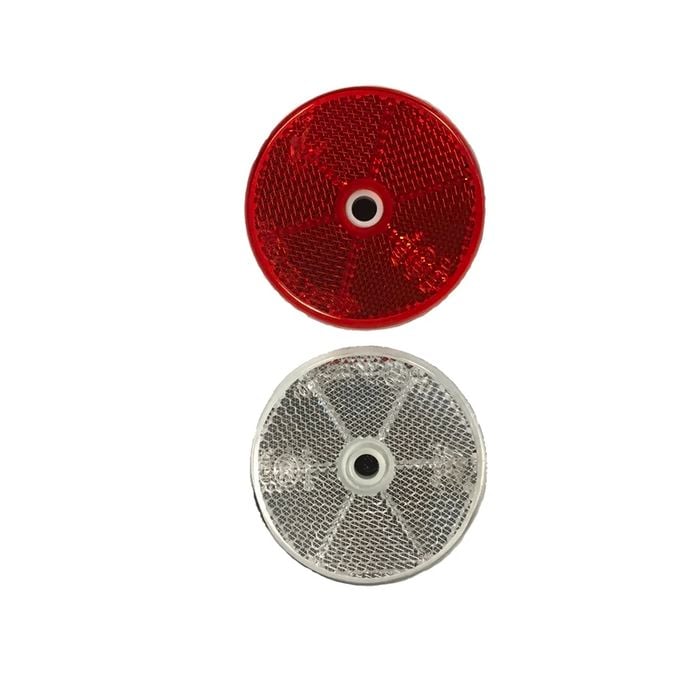 Brutus Red And White Round Reflector - 2 Pack