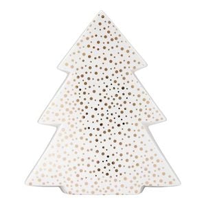 Ladelle Glitz White/Gold Tree 17cm Porcelain Seasonal/Festive Decoration