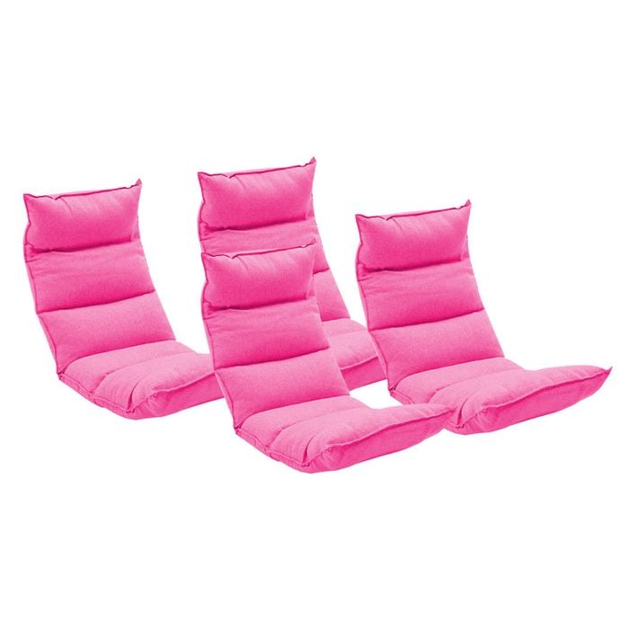 SOGA 4X Foldable Tatami Sofa Chair Pink