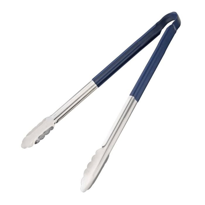 Hygiplas Serving Tong Colour Coded Blue 405mm Commercial Kitchen Utensil