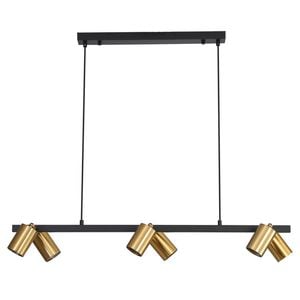 Oriel Lighting Bridge 6lt Spot Pendant Light Satin Brass