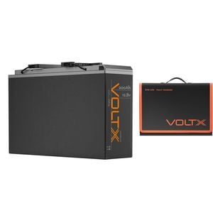 Voltx 12v 200ah Slim Lifepo4 Lithium Battery + 200w Solar Panel, Space-saving Setup, Slim Rv Solar Power System