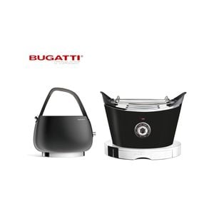 Bugatti Jackie 1.2L Kettle and Volo 2-Slice Toaster Set - Matte Black