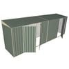 Build-A-Shed 1.2 x 6.0 x 2.0m Skillion Double with Single Hinged Side Doors Shed - Green