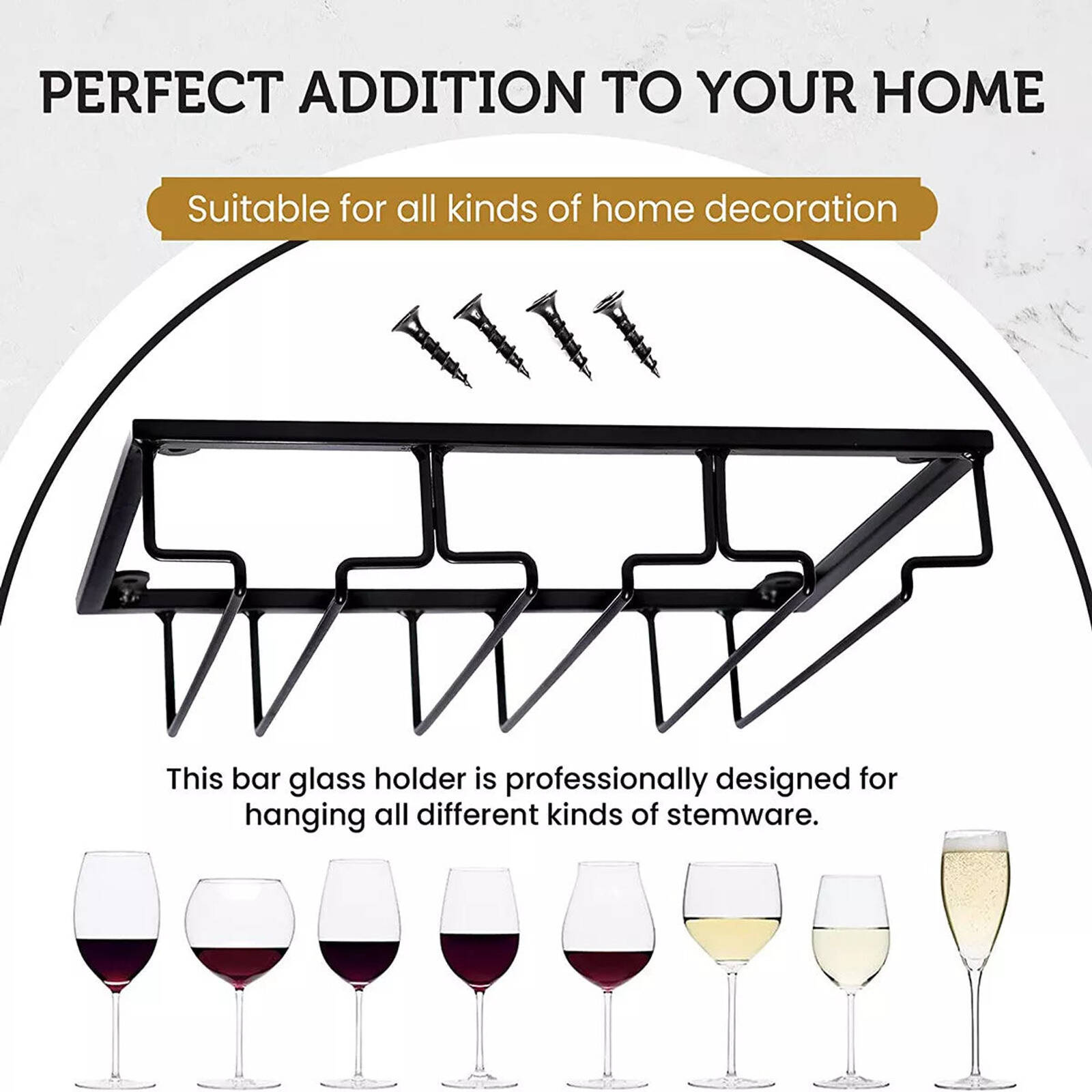 Splendid Living Wine Glass Rack Champagne Cup Holder Hanger Hanging Bar Storage Drying Hooks Bunnings Australia