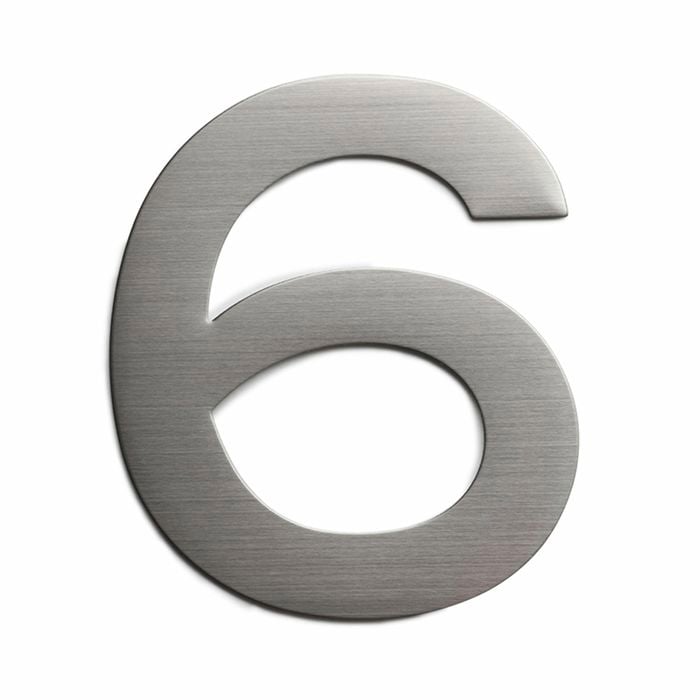 Sandleford 150mm Stainless Steel Plaza House Number 6