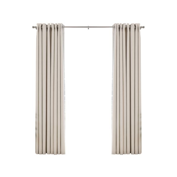 Mollers 1400 x 2500mm Ivory Ashford Blockout Eyelet Curtain - 1 Pack