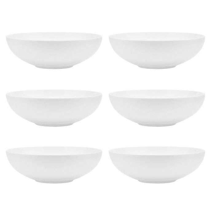 6PK Ecology 18.5cm Canvas Bowl Coupe Dinnerware - White