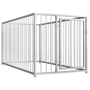 vidaXL Outdoor Dog Kennel Heavy Duty Garden Patio Dog Run House Safe Cage